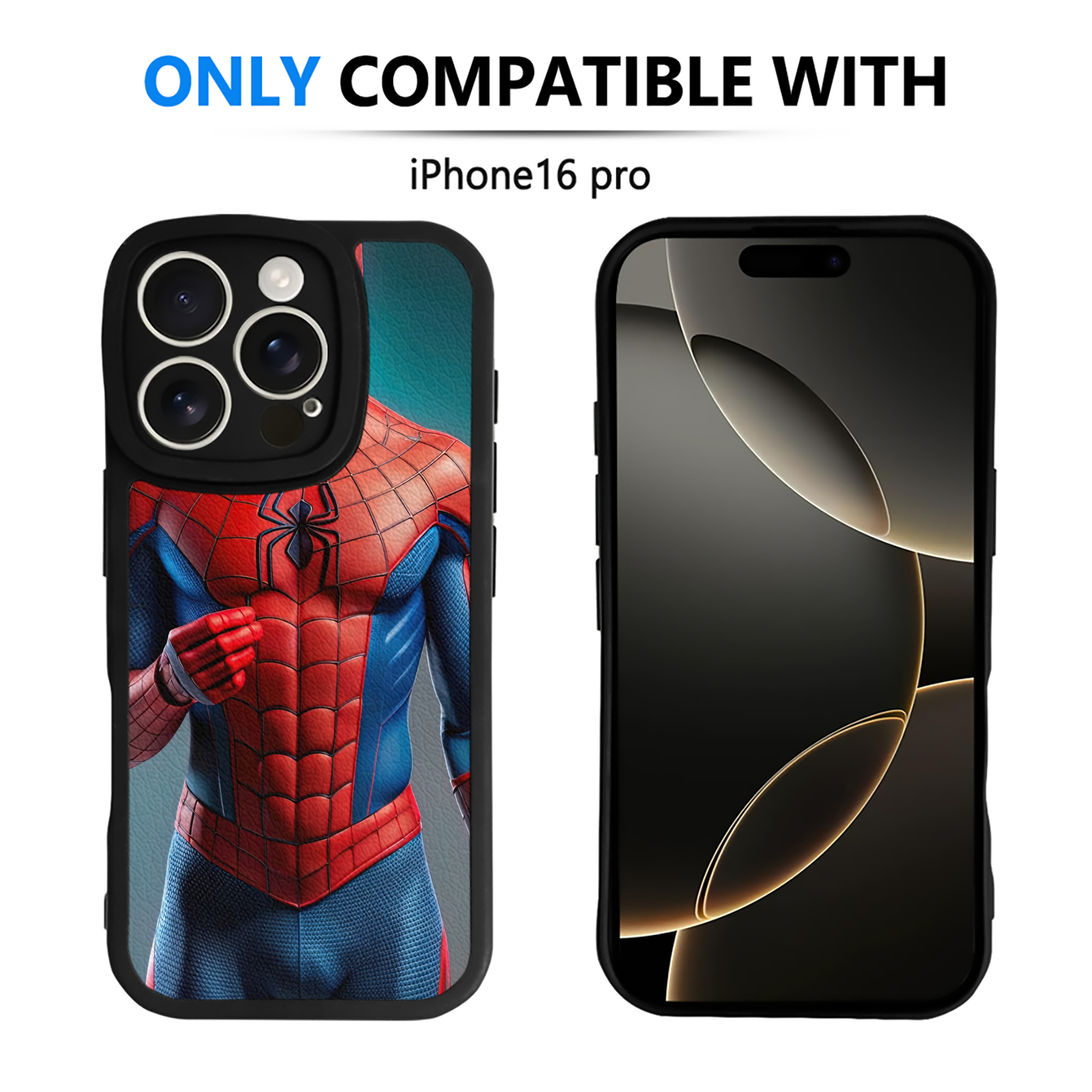 Spider Man スパイダーマン 【iPhone 16シリーズ対応】シリコンスマホケース（レザー調） 材質：シリコン